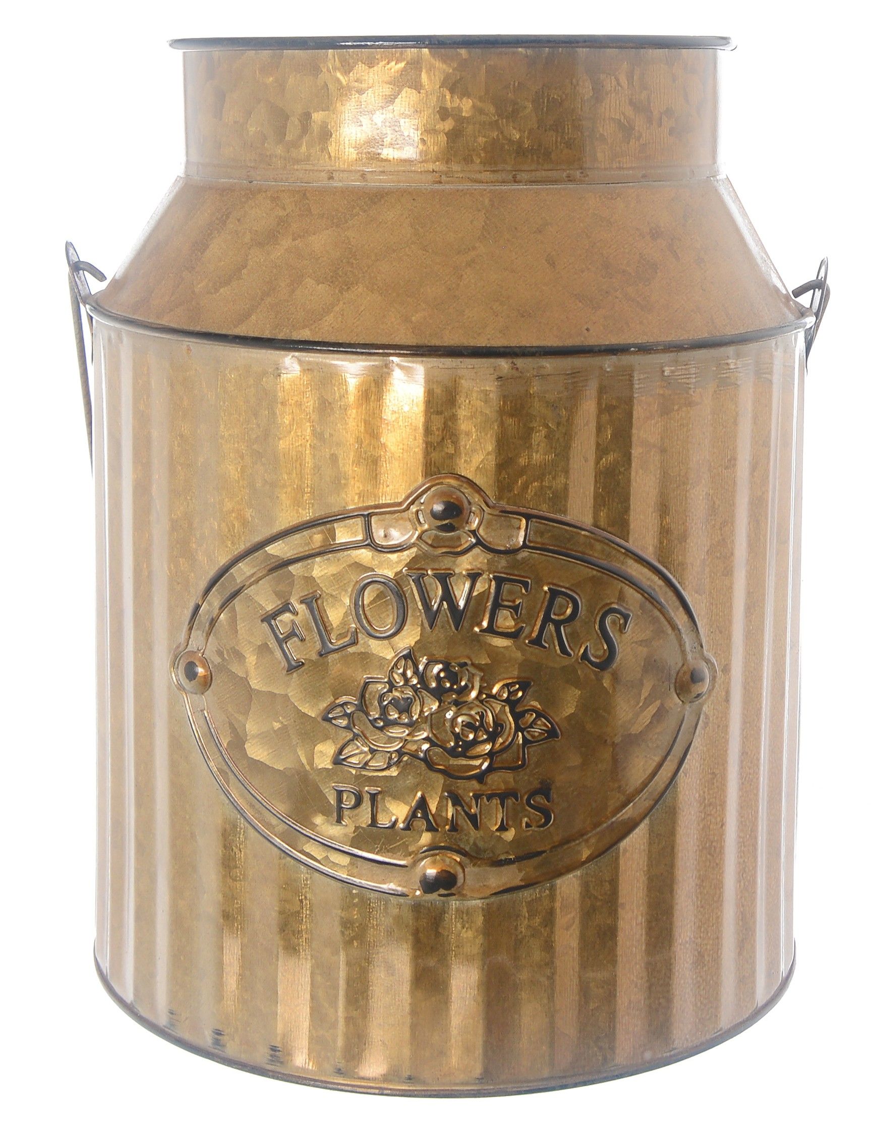 MACETERO LECHERA VINTAGE ORO