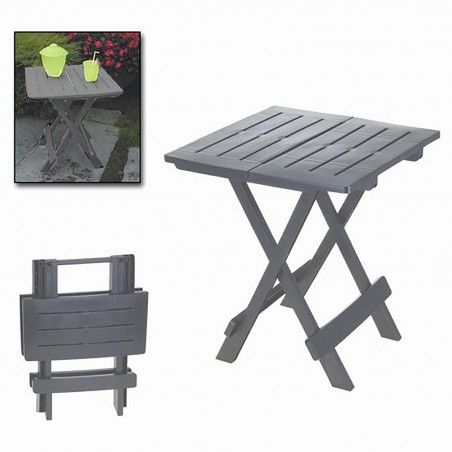 Folding table "ADIGE" Gray, side Table Folding Anthracite, Table for Garden or Camping, 43x45x50cm - Home and More