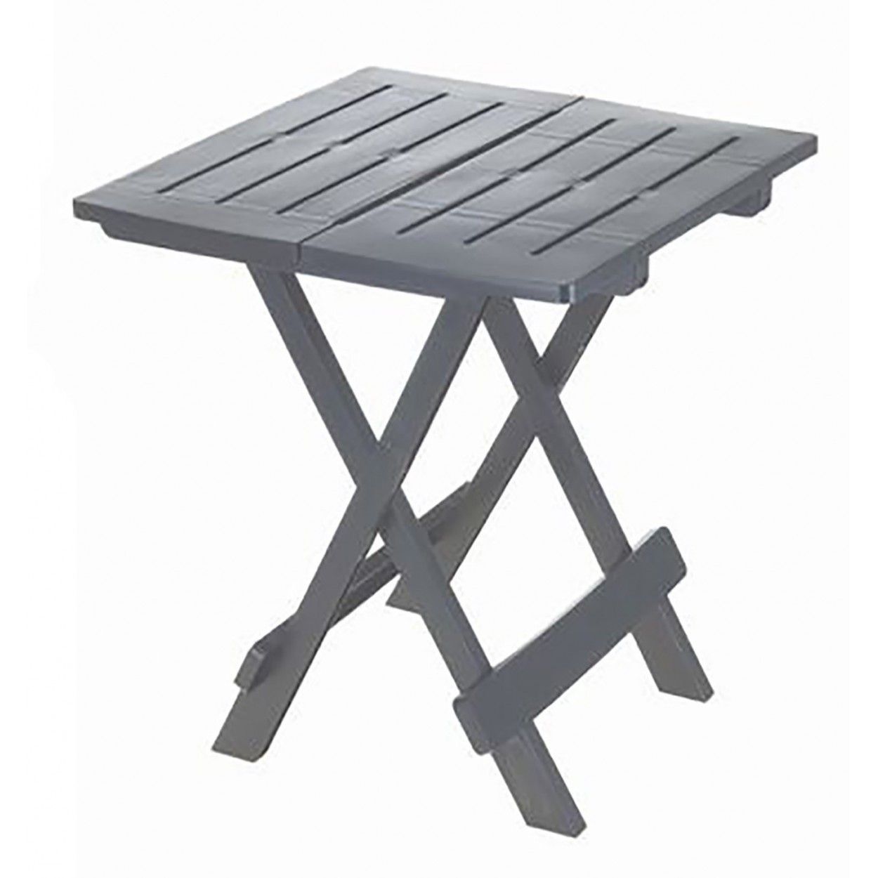 Mesa plegable "ADIGE" Gris, Mesa Auxiliar Plegable Antracita, Mesa para Jardín o de Camping, 43x45x50cm - Hogar y Más