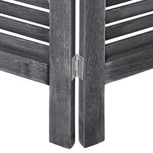BIOMBO SEPARADOR DE MADERA GRIS METI