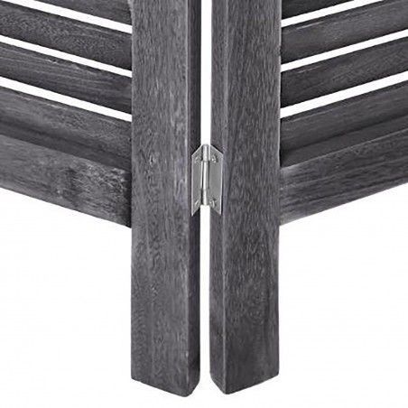 BIOMBO SEPARADOR DE MADERA GRIS METI