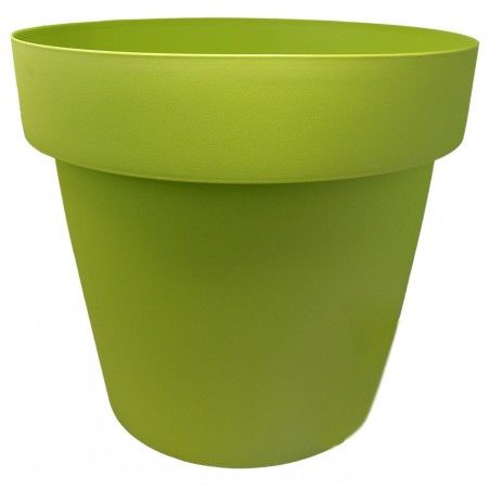 Maceteros Int/Ext. Grandes de PVC, Verde 28L, Hidro-riego, 40x40x34cm