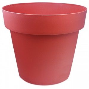 Maceteros Int/Ext. Grandes de PVC, Rojo 10L, Hidro-riego,30x30x23,5cm