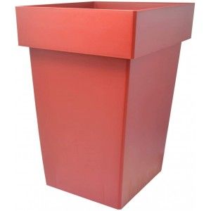 Maceteros Int/Ext. Grandes de PVC, Rpjo 23,5L, Maceteros con Hidro-riego, Decoración Moderna,30x30x41cm