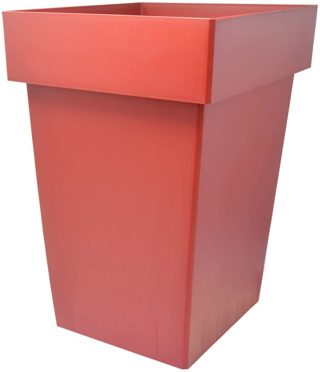 Maceteros Int/Ext. Grandes de PVC, Rpjo 23,5L, Maceteros con Hidro-riego, Decoración Moderna,30x30x41cm