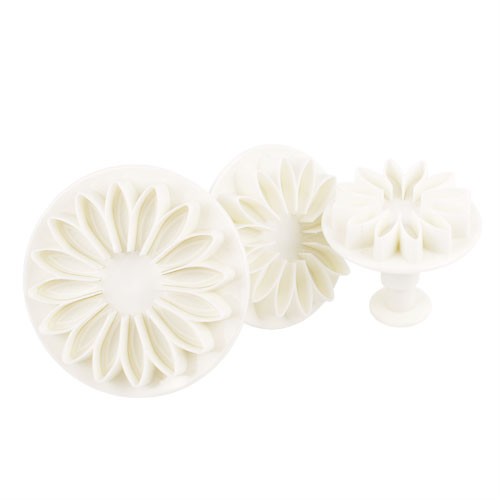 Cortapastas flor blanco ( set de tres)