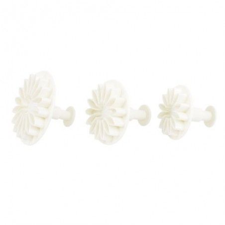 Cortapastas flor blanco ( set de tres)