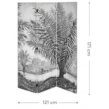 BIOMBO FOTOIMPRESIÓN ESTILO TROPICAL 170 CM