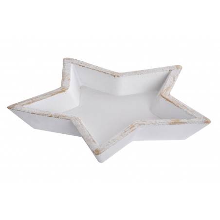 BANDEJA DECORATIVA ESTRELLA BLANCA 16,5CM