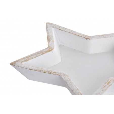 BANDEJA DECORATIVA ESTRELLA BLANCA 16,5CM