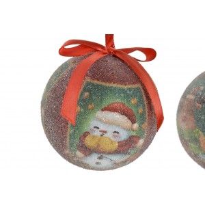 BOLAS DE NAVIDAD RENO VERDE SET 7 ø7,5CM