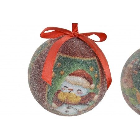 BOLAS DE NAVIDAD RENO VERDE SET 7 ø7,5CM