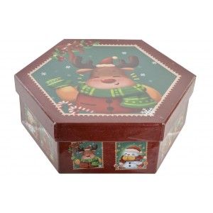 BOLAS DE NAVIDAD RENO VERDE SET 7 ø7,5CM