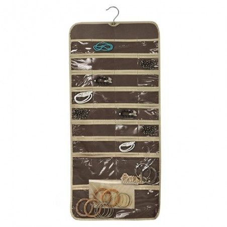 Organisateur double cintre brun chocolat (45x95)