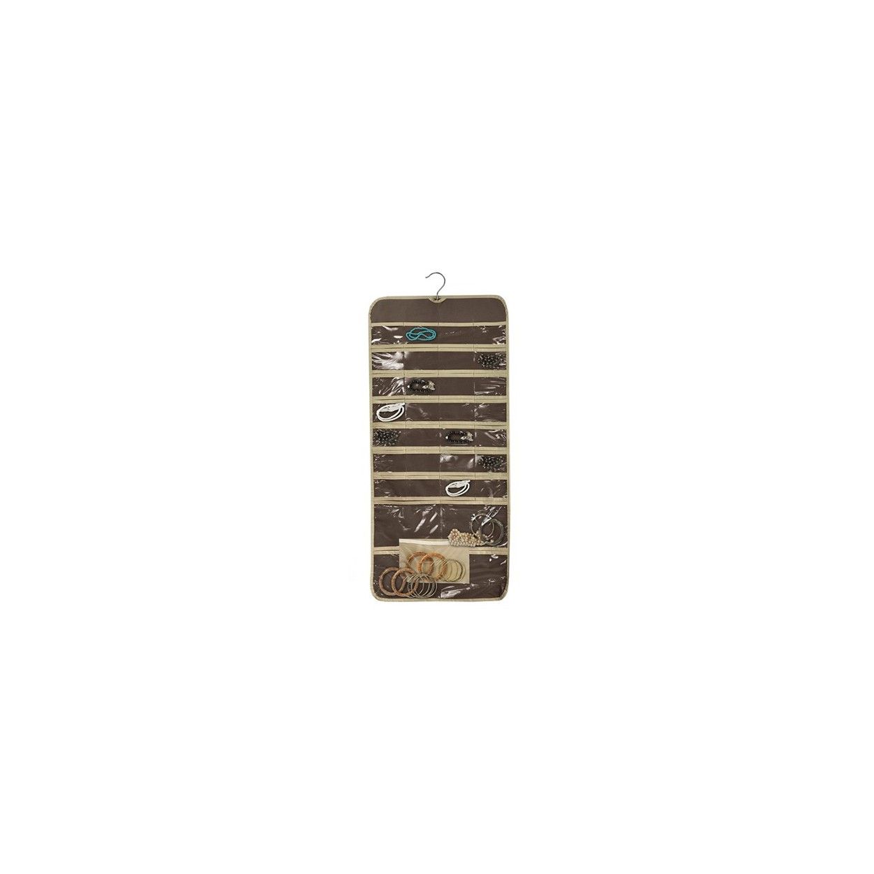 Organisateur double cintre brun chocolat (45x95)