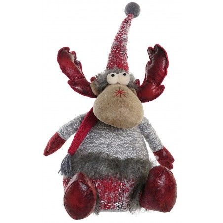 RENO NAVIDEÑO ROJO FIGURA NAVIDEÑA 52CM