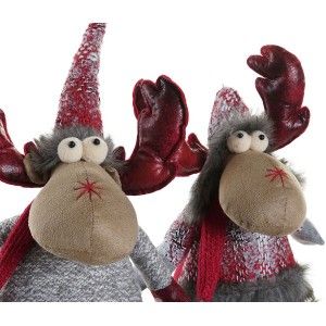RENO NAVIDEÑO ROJO FIGURA NAVIDEÑA 52CM
