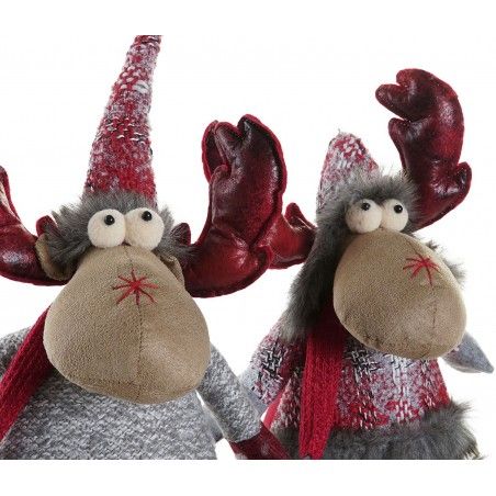 RENO NAVIDEÑO ROJO FIGURA NAVIDEÑA 52CM