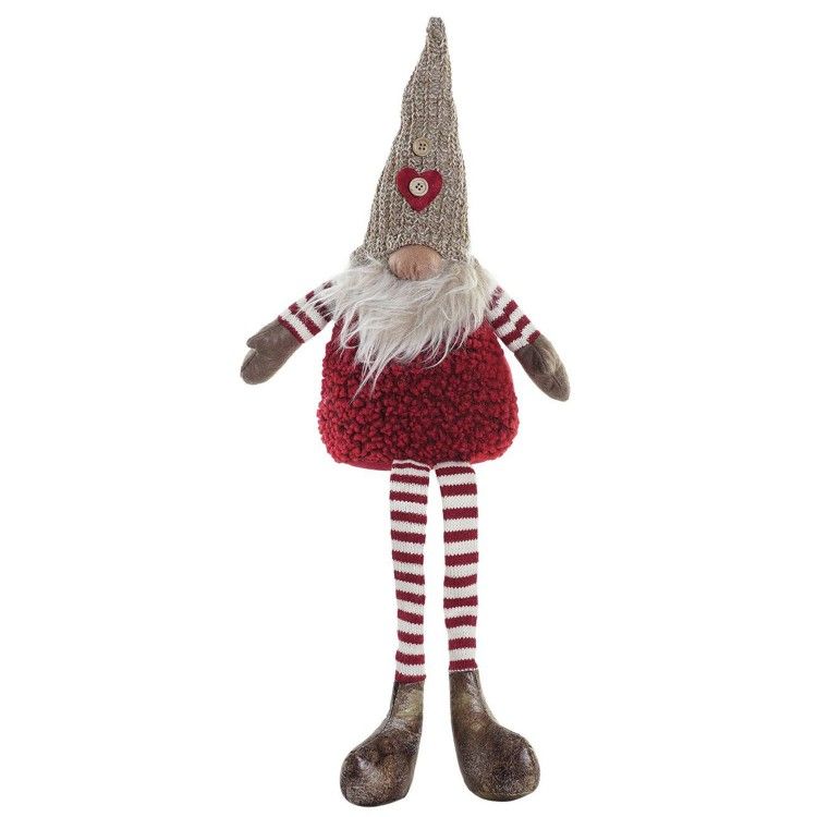 GNOMO NAVIDEÑO PIERNAS LARGAS FIGURA NAVIDEÑA 60CM