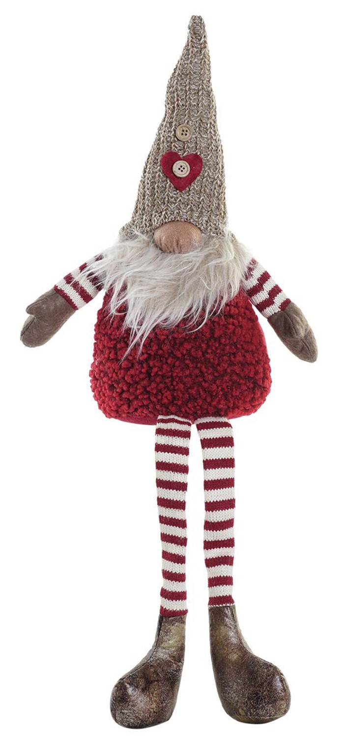 GNOMO NAVIDEÑO PIERNAS LARGAS FIGURA NAVIDEÑA 60CM