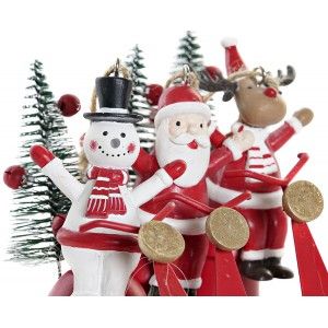 DECORACIÓN COLGANTE NAVIDEÑA 14CM