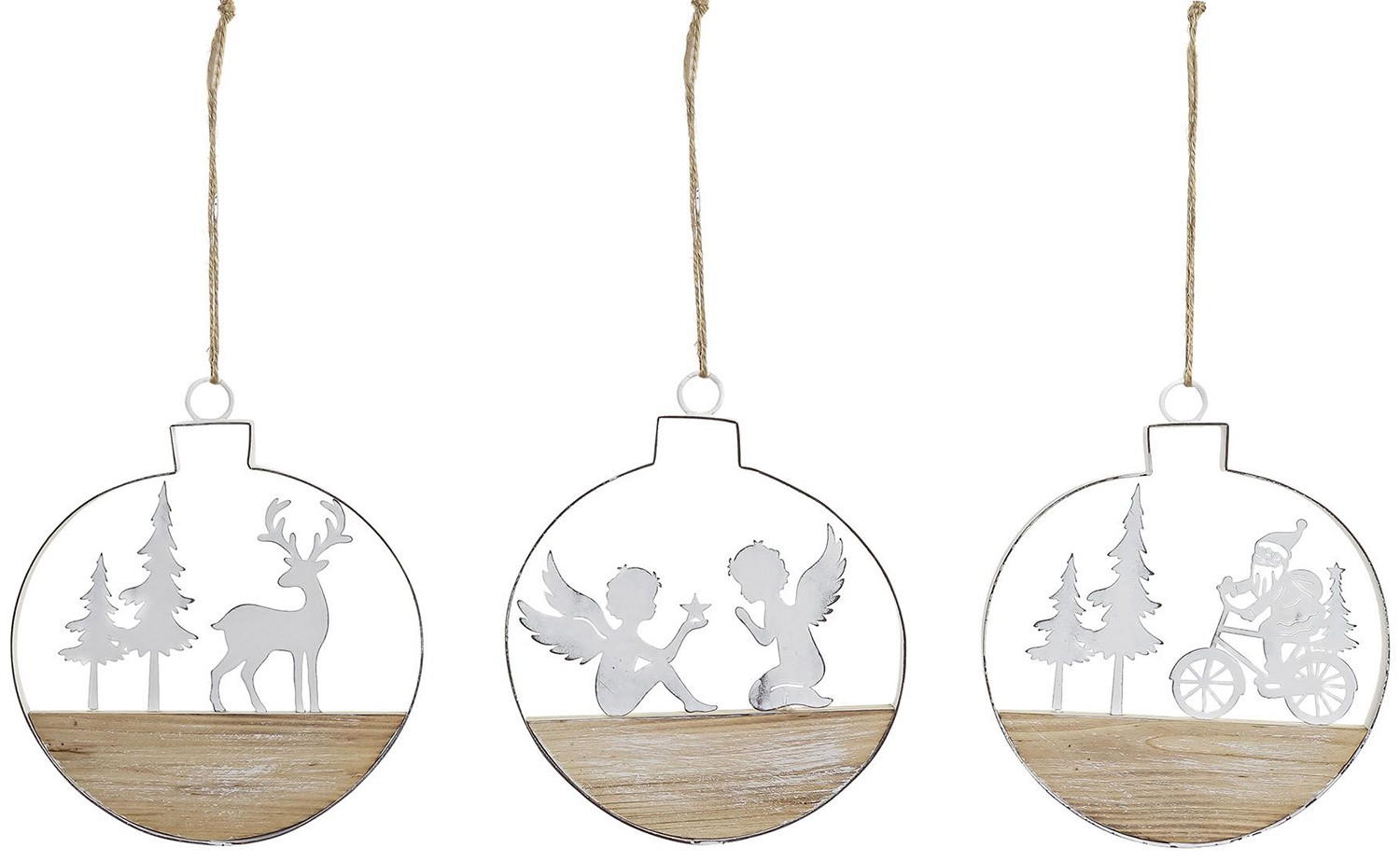 DECORACIÓN COLGANTE BOLA NAVIDEÑA 15CM