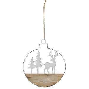 DECORACIÓN COLGANTE BOLA NAVIDEÑA 15CM