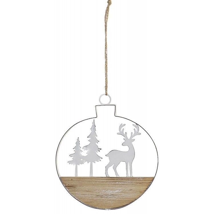 DECORACIÓN COLGANTE BOLA NAVIDEÑA 15CM