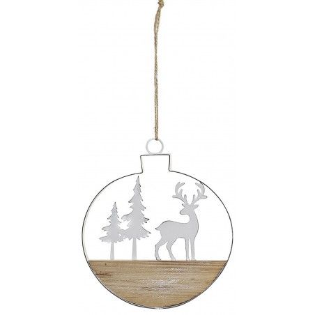 DECORACIÓN COLGANTE BOLA NAVIDEÑA 15CM