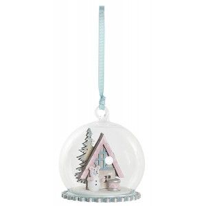 DECORACIÓN COLGANTE BOLA NAVIDEÑA 11CM