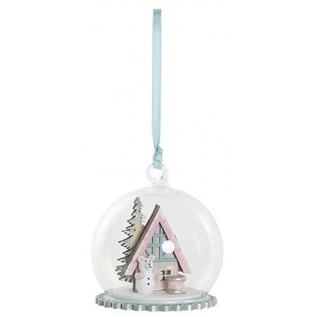 DECORACIÓN COLGANTE BOLA NAVIDEÑA 11CM