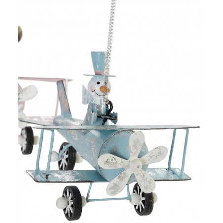 DECORACIÓN COLGANTE AVIONETA NAVIDEÑA 13CM