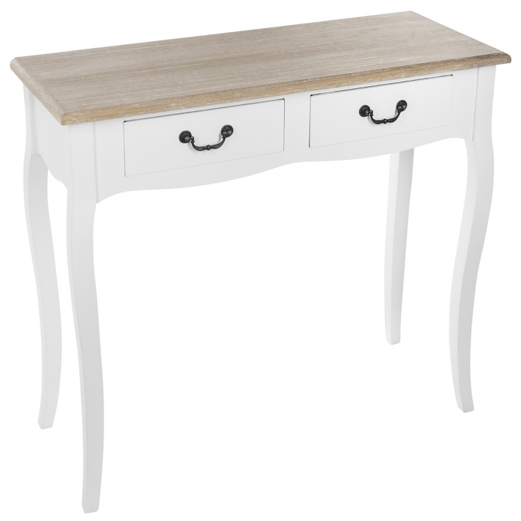 CONSOLA RECIBIDOR BLANCA RIKER 2 CAJONES