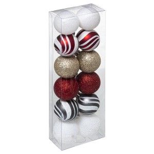BOLAS DE NAVIDAD LUX SET 12 Ø4CM