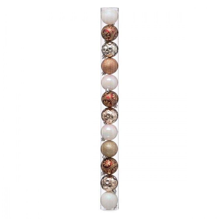 BOLAS DE NAVIDAD GOLWHY SET 12 Ø6CM