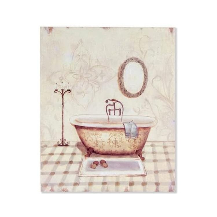 CUADRO DECORATIVO BAÑERA 20X25X3CM