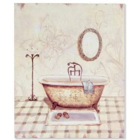 CUADRO DECORATIVO BAÑERA 20X25X3CM