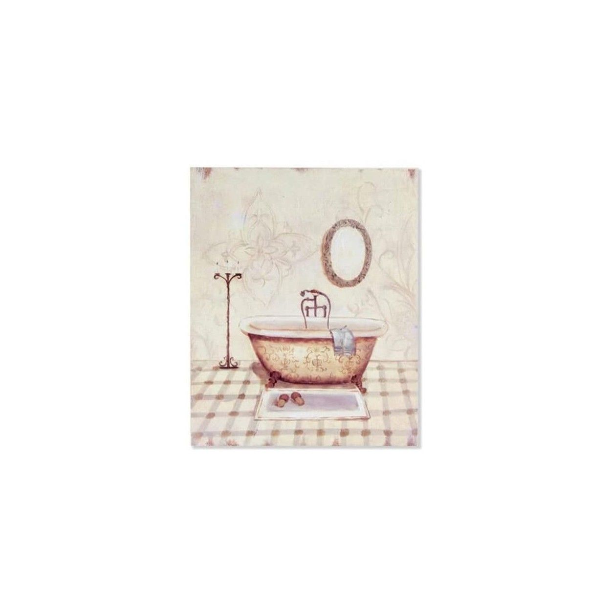 CUADRO DECORATIVO BAÑERA 20X25X3CM