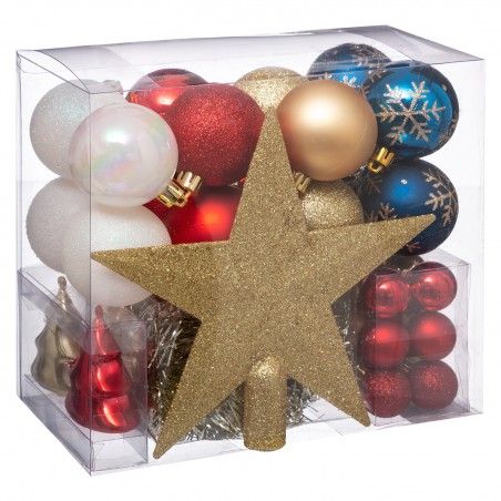 BOLAS DE NAVIDAD SÁM SET 44 PIEZAS