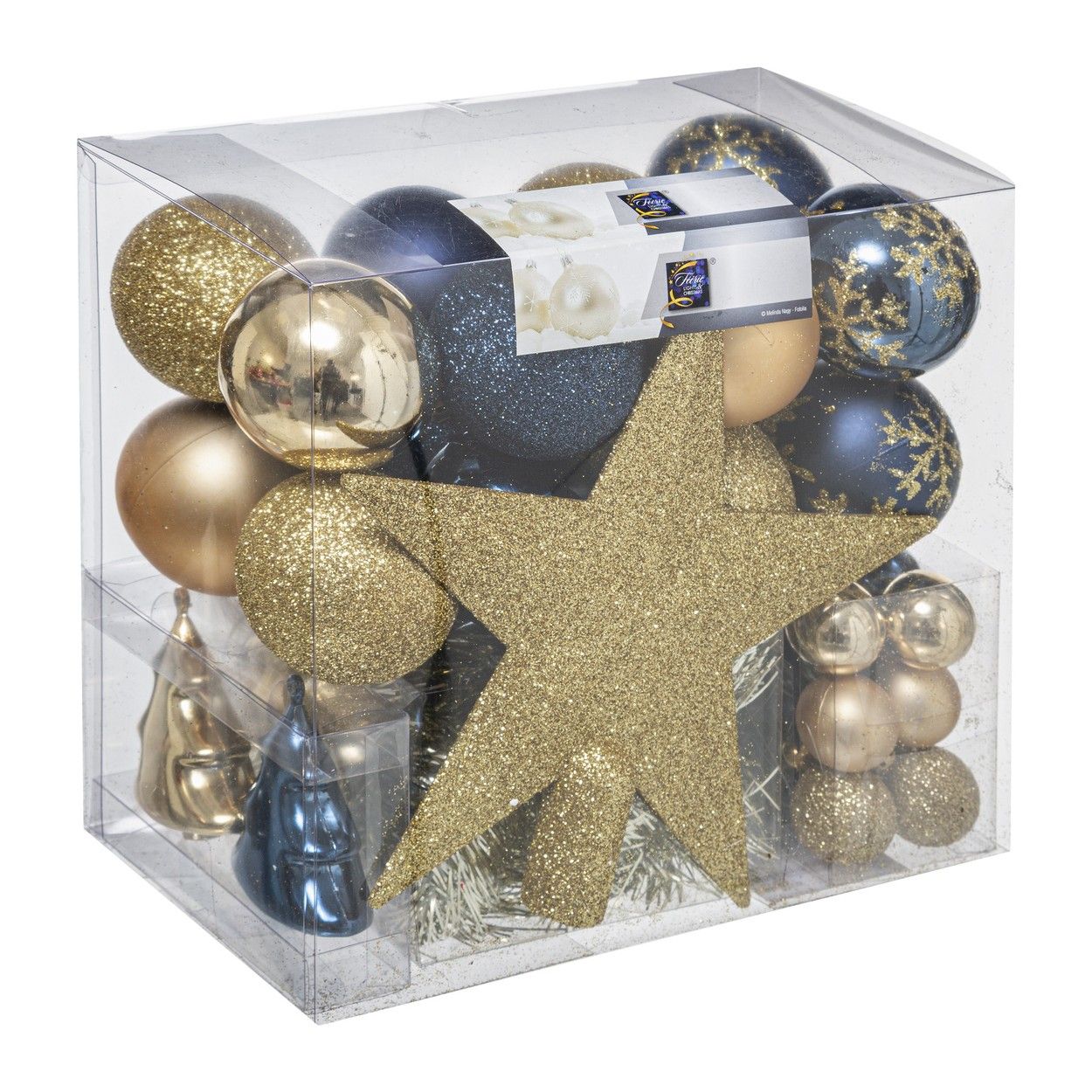BOLAS DE NAVIDAD ASAC SET 44 PIEZAS