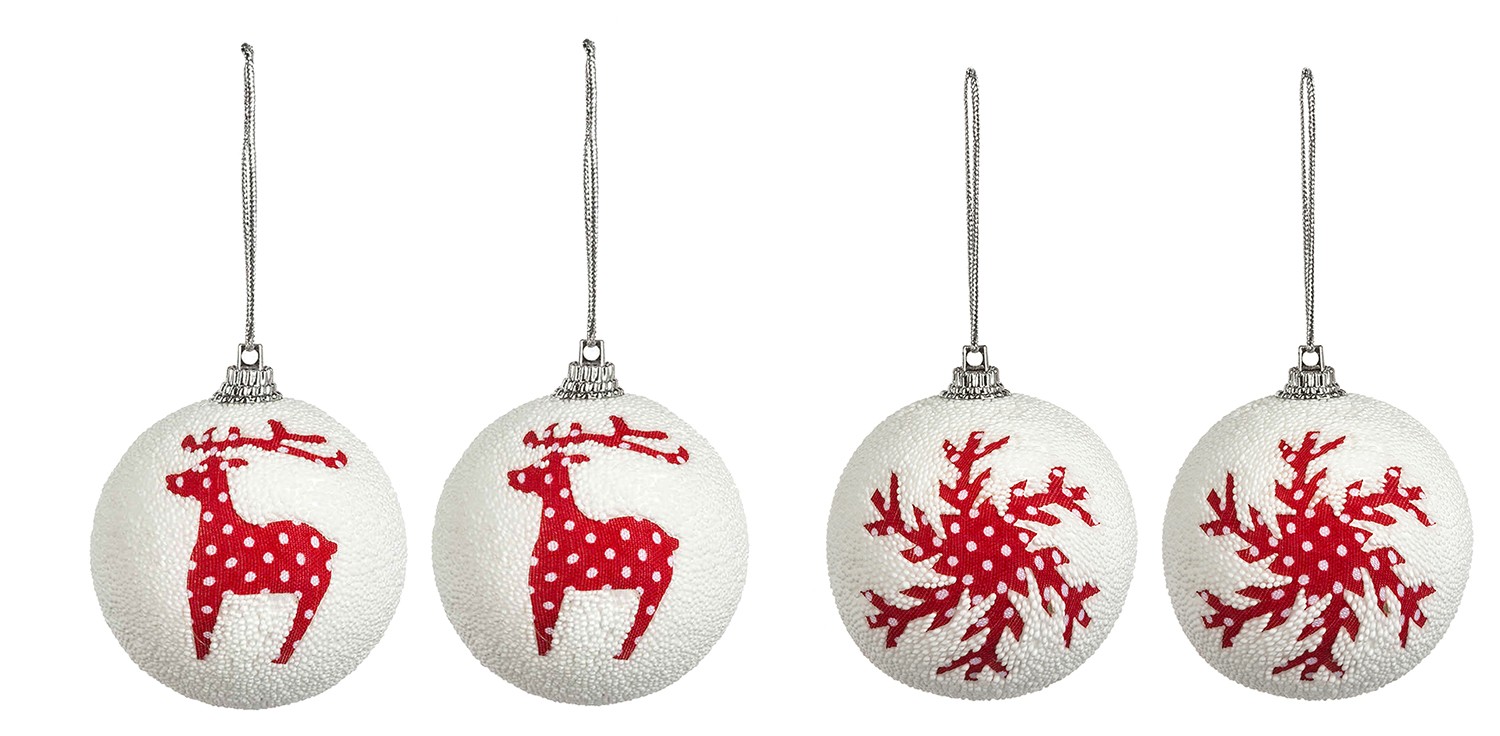 SET DE 2 BOLAS DE NAVIDAD ANDUZ Ø6CM