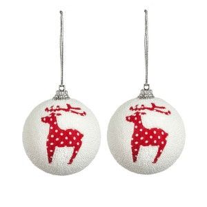 SET DE 2 BOLAS DE NAVIDAD ANDUZ Ø6CM