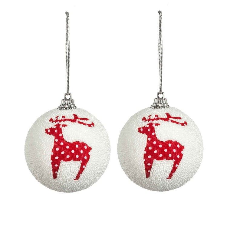 SET DE 2 BOLAS DE NAVIDAD ANDUZ Ø6CM
