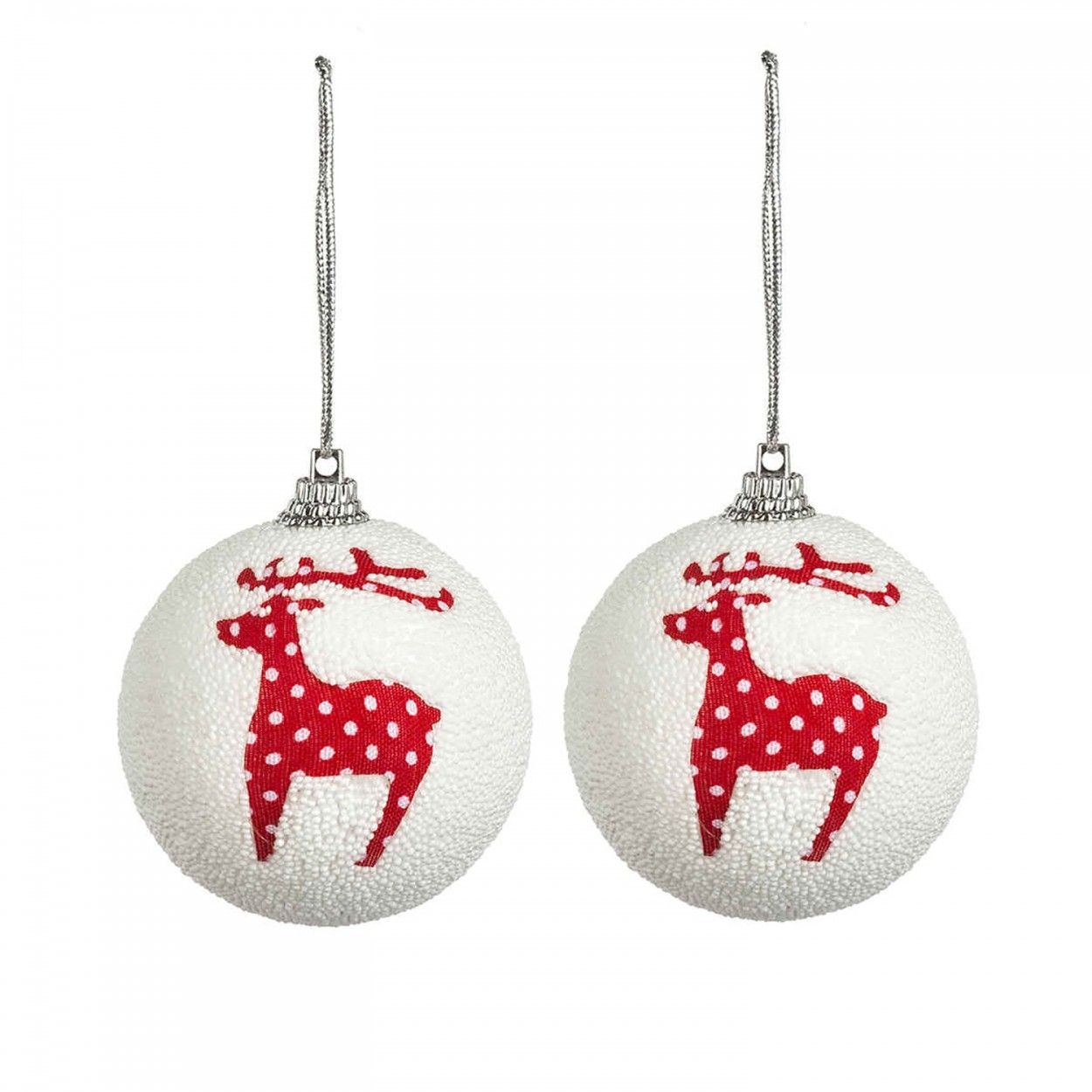 SET DE 2 BOLAS DE NAVIDAD ANDUZ Ø6CM