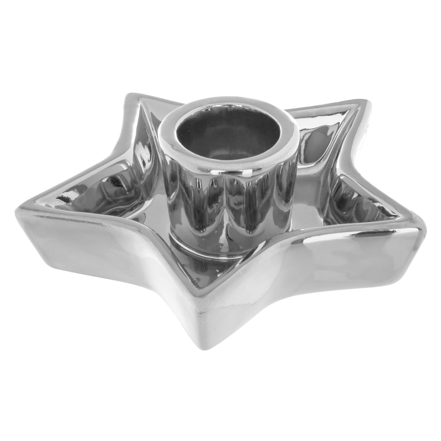 PORTAVELAS NAVIDEÑO MESA SILVER