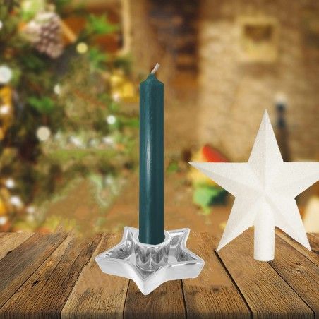 PORTAVELAS NAVIDEÑO MESA SILVER