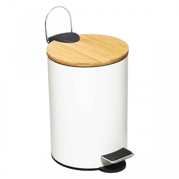 PAPELERA BLANCA 3L DE METAL LYLY