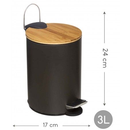 PAPELERA NEGRA 3L DE METAL LYLY