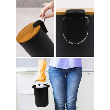 PAPELERA NEGRA 3L DE METAL LYLY