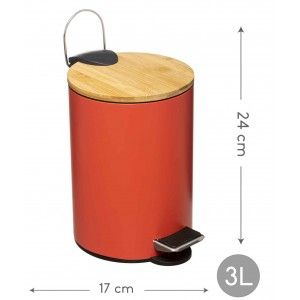 PAPELERA ROJA 3L DE METAL LYLY